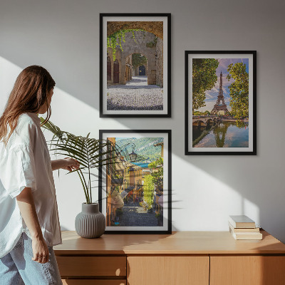 Sada nástenných dekorácií Ulice architektúry Eiffelovcov