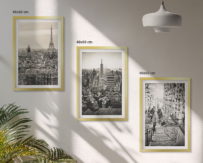Nástenná galéria Výhľady na Paríž, New York, schody