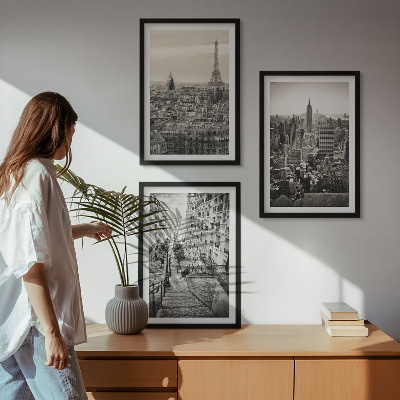 Nástenná galéria Výhľady na Paríž, New York, schody