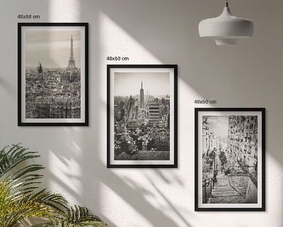 Nástenná galéria Výhľady na Paríž, New York, schody