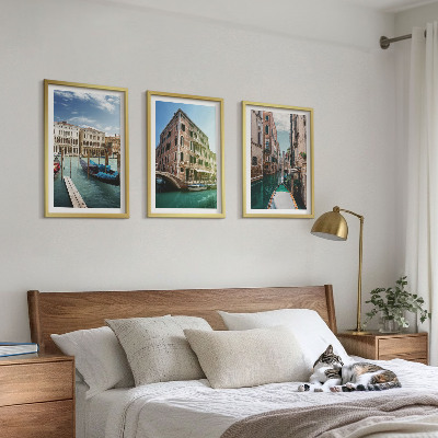 Sada nástenných dekorácií Architektúra benátskych kanálov