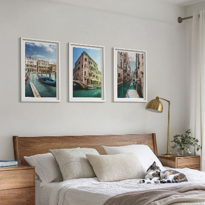 Sada nástenných dekorácií Architektúra benátskych kanálov