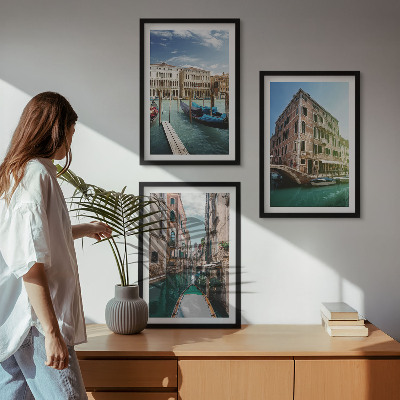 Sada nástenných dekorácií Architektúra benátskych kanálov