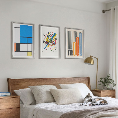 Nástenná galéria Abstraktné moderné geometrické tvary