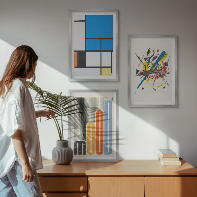 Nástenná galéria Abstraktné moderné geometrické tvary