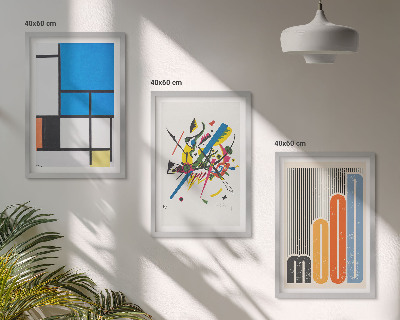Nástenná galéria Abstraktné moderné geometrické tvary