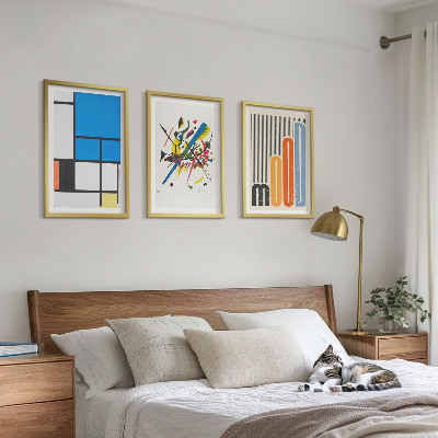 Nástenná galéria Abstraktné moderné geometrické tvary