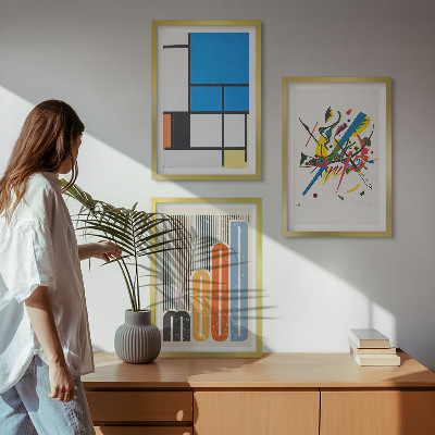 Nástenná galéria Abstraktné moderné geometrické tvary