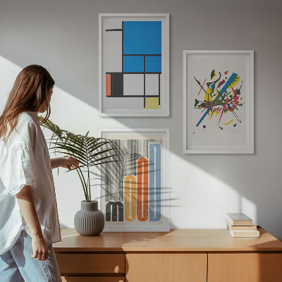 Nástenná galéria Abstraktné moderné geometrické tvary