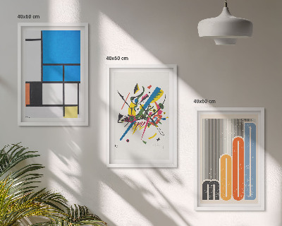 Nástenná galéria Abstraktné moderné geometrické tvary
