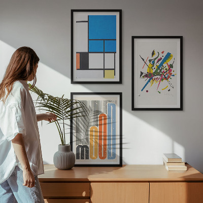 Nástenná galéria Abstraktné moderné geometrické tvary