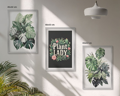Sada nástenných dekorácií Tropické rastliny Plant Lady