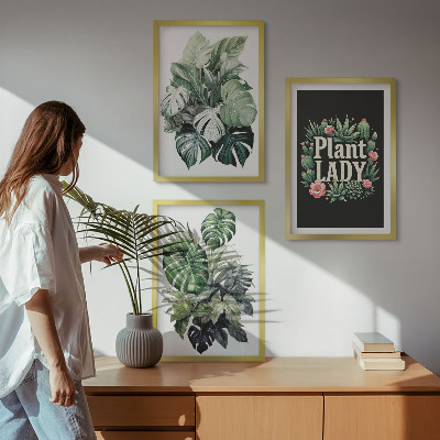 Sada nástenných dekorácií Tropické rastliny Plant Lady