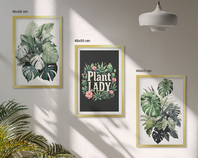 Sada nástenných dekorácií Tropické rastliny Plant Lady