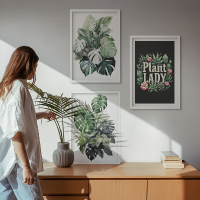 Sada nástenných dekorácií Tropické rastliny Plant Lady