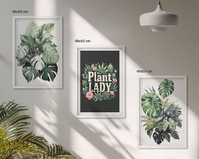 Sada nástenných dekorácií Tropické rastliny Plant Lady