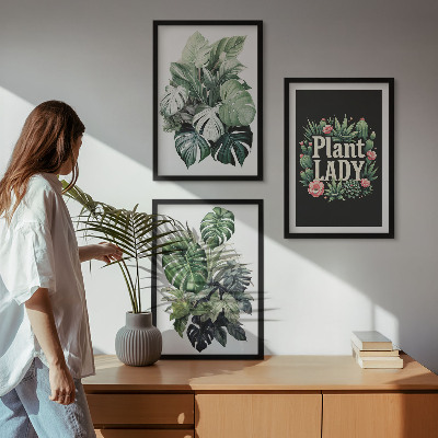 Sada nástenných dekorácií Tropické rastliny Plant Lady
