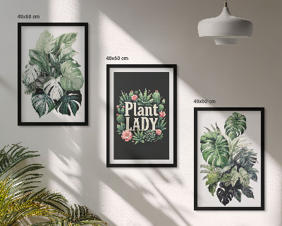 Sada nástenných dekorácií Tropické rastliny Plant Lady