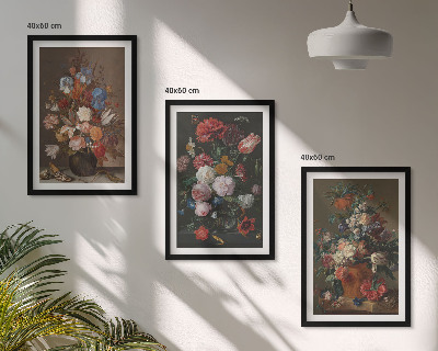 Nástenná galéria Kompozície s kvetmi vo vázach