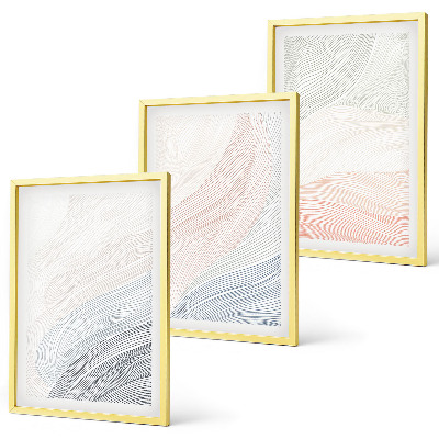 Sada nástenných dekorácií Abstraktné vlny z kartónu, pastel