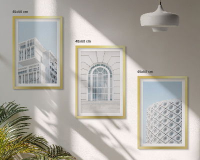 Sada nástenných dekorácií Geometria modernej architektúry