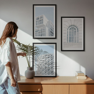 Sada nástenných dekorácií Geometria modernej architektúry