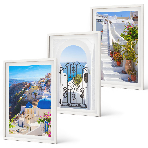 Sada nástenných dekorácií Architektúra Santorini v Oii