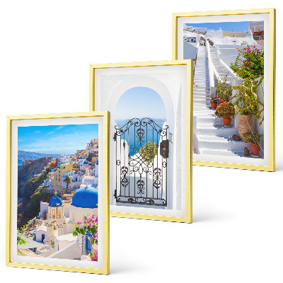 Sada nástenných dekorácií Architektúra Santorini v Oii