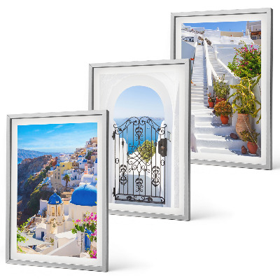 Sada nástenných dekorácií Architektúra Santorini v Oii