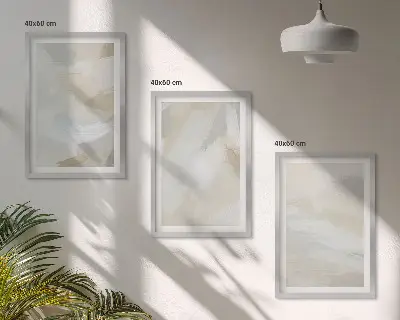 Sada nástenných dekorácií abstraktné pozadie so zábermi štetca