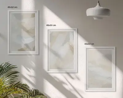 Sada nástenných dekorácií abstraktné pozadie so zábermi štetca
