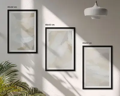 Sada nástenných dekorácií abstraktné pozadie so zábermi štetca