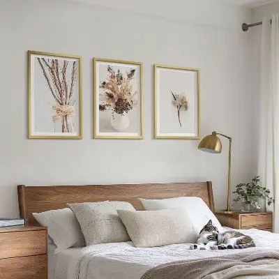 Sada nástenných dekorácií minimalistické kvety a konáre