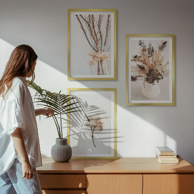 Sada nástenných dekorácií Minimalistické kvety, konáre