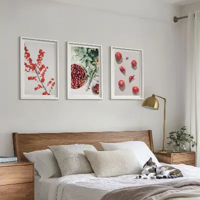 Nástenná galéria minimalistické červené plody rastlín