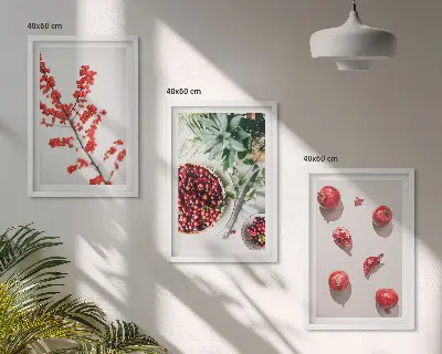 Nástenná galéria minimalistické červené plody rastlín