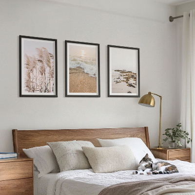 Sada nástenných dekorácií plážová tráva vlny kamene boho