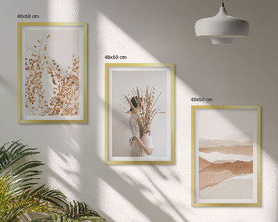 Nástenná galéria Rustikálne boho kvetinové motívy