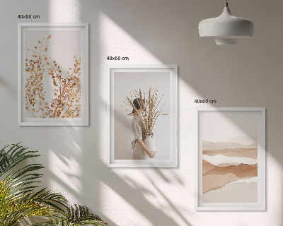 Nástenná galéria Rustikálne boho kvetinové motívy
