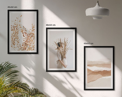 Nástenná galéria Rustikálne boho kvetinové motívy