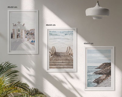Sada nástenných dekorácií Morská architektúra Santorini