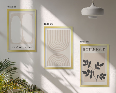 Nástenná galéria Boho plagáty s jemnými rastlinami