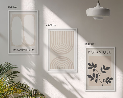 Nástenná galéria Boho plagáty s jemnými rastlinami