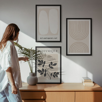 Nástenná galéria Boho plagáty s jemnými rastlinami