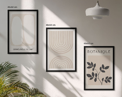 Nástenná galéria Boho plagáty s jemnými rastlinami