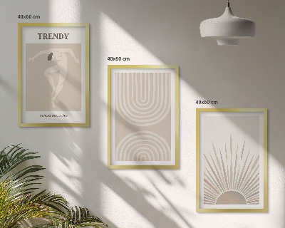 Nástenná galéria Pastelové boho abstraktné plagáty