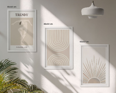 Nástenná galéria Pastelové boho abstraktné plagáty