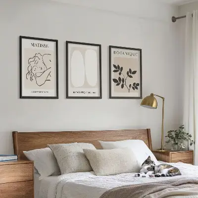 Sada nástenných dekorácií štýlové rastlinné maľby v štýle Matisse