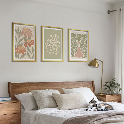 Sada nástenných dekorácií Kvetinové boho vzory