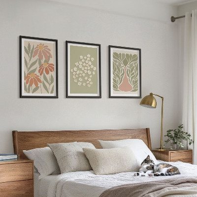 Sada nástenných dekorácií Kvetinové boho vzory